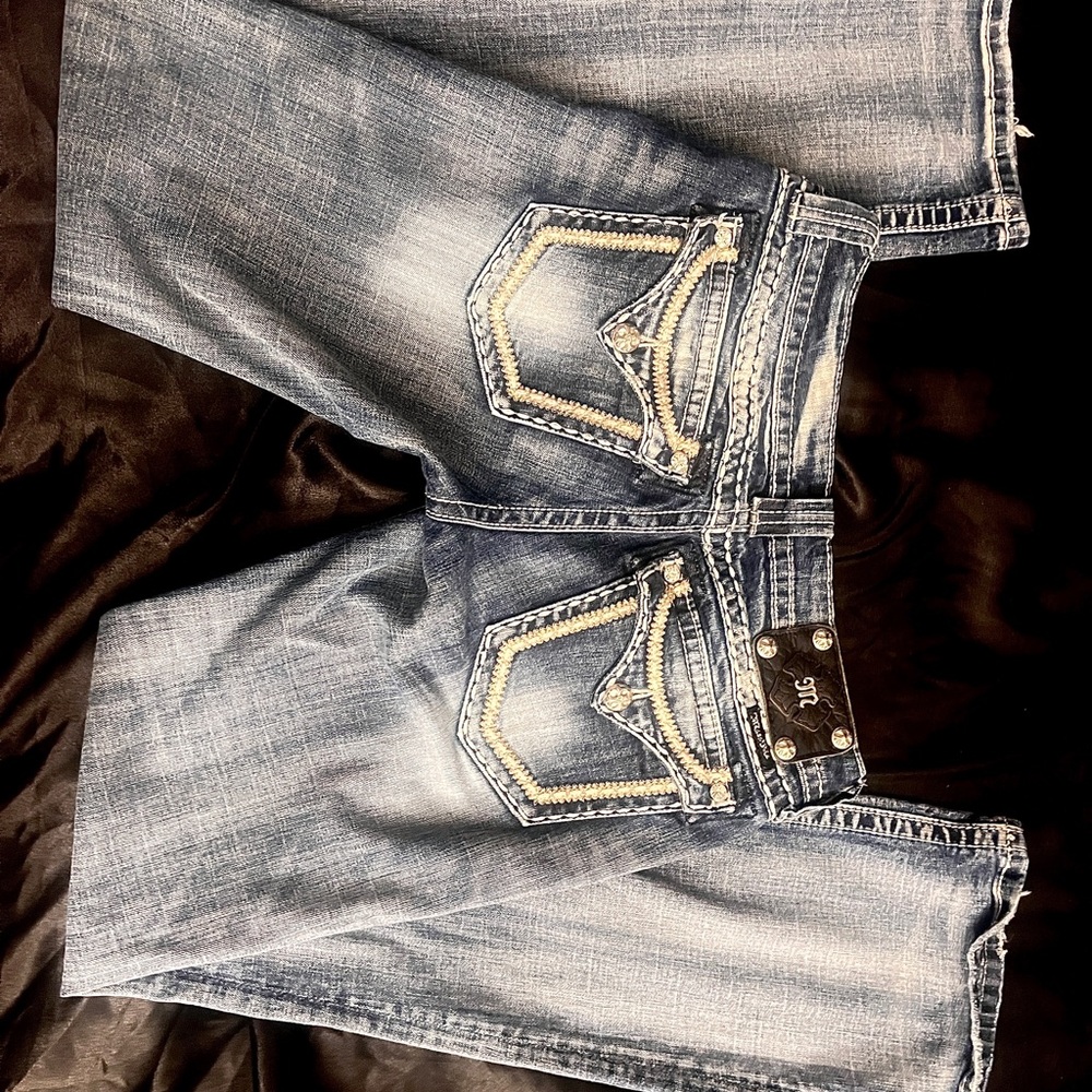 Miss Me Bootcut Jeans Size 27 Embellished Pocket JW5406B